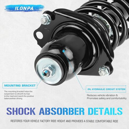 Front & Rear Struts w/Coil Spring & Sway Bar Links for 2009-2012 Toyota Corolla 1.8L / 2011-2013 Matrix 1.8L Shock Absorber 2*Lower Ball Joints Replace 832597 832598 172599R 172599L, 8PCS in Saudi Arabia