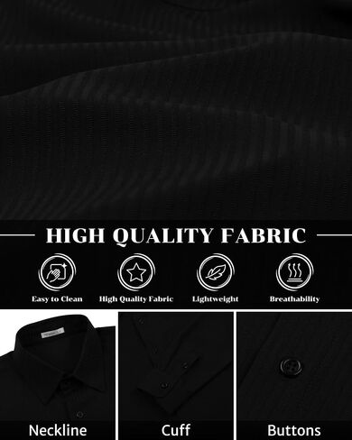 Men's Hawaiian Long Sleeve Dress Tropical Floral Printed Pattern Casual Button Down Wrinkle Free Shirts with Pocket in Saudi Arabia