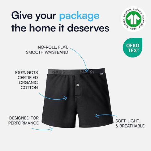 NADS Organic Cotton Boxers – Hormone-Friendly, Non-Toxic Men’s Underwear for Comfort, Support & Safer Nuts – Multi-Pack in Saudi Arabia
