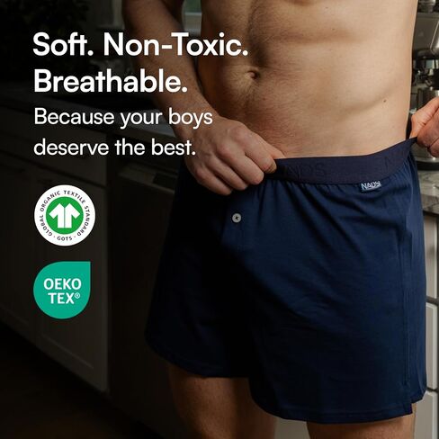NADS Organic Cotton Boxers – Hormone-Friendly, Non-Toxic Men’s Underwear for Comfort, Support & Safer Nuts – Multi-Pack in Saudi Arabia