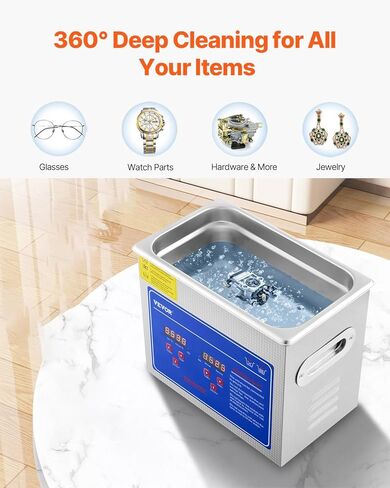 VEVOR 10L Sonic Gun Cleaner، آلة تنظيف احترافية فائقة الصوت بقدرة 300 واط مع مؤقت وسخان، منظف صوتي رقمي 40 كيلو هرتز مع سلة لأجزاء البندقية والرصاص والإمدادات العسكرية in Kuwait