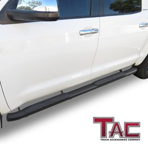 TAC Side Steps Running Boards Compatible with 2007-2021 Tundra CrewMax Truck Pickup 4.25" Texture Black Side Bars Nerf Bars Off Road Accessories (2pcs) in Saudi Arabia