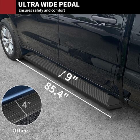 YITAMOTOR 6.5 inches Running Boards Replacement for 2015-2025 Ford F150 SuperCrew Cab, 2017-2024 F250 F350 Super Duty Crew Cab, Side Steps Nerf Bar Rails, Black in Saudi Arabia