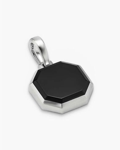 Men's Black Onyx Pendant 925 Sterling Silver – Handmade Hexagon Necklace Charm for Men, Unique Men's Jewelry Gift, Birthday Gift for Him (Pendant Only, No Chain) in Saudi Arabia