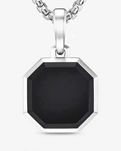 Men's Black Onyx Pendant 925 Sterling Silver – Handmade Hexagon Necklace Charm for Men, Unique Men's Jewelry Gift, Birthday Gift for Him (Pendant Only, No Chain) in Saudi Arabia