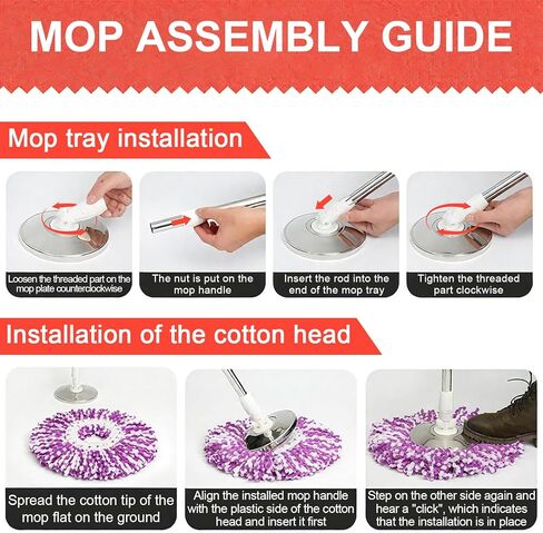 Extended Spin Mop Replacement Mop Handle, Upgraded 60-inch 360 Degrees Rotating Telescopic Replacement Mop Stick for Spin Mop Bucket Cleaning System Floor Cleaning (Plastic Disc, Green) in Kuwait