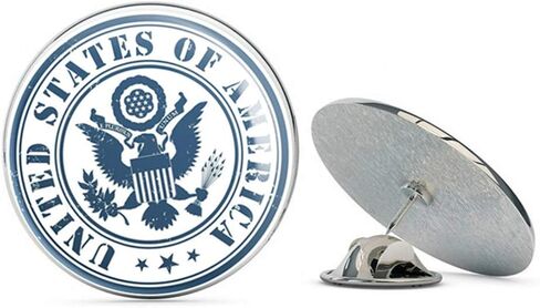 United States Round Metal 0.75" Lapel Pin Hat Shirt Pin Tie Tack Pinback in Saudi Arabia