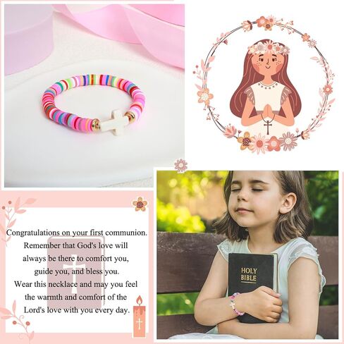 Braided Rope Cross Bracelets First Communion Baptism Christian Birthday Valentines Christmas Easter Gifts in Saudi Arabia