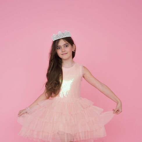 Princess Crown Gold Royal Tiara for Women Full Round Crown Cake Topper Elegant Hair Accessories for Prom Wedding Birthday Party Favors Pageant in Kuwait