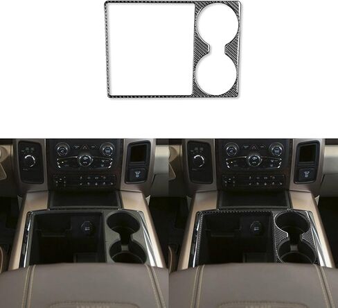Real Carbon Fiber Center Console Gear Shift Panel Frame Trim Sticker Set Compatible with Ram 1500 2500 3500 2013 2014 2015 Auto Interior Accessories Black 7pcs(Type B) in Saudi Arabia