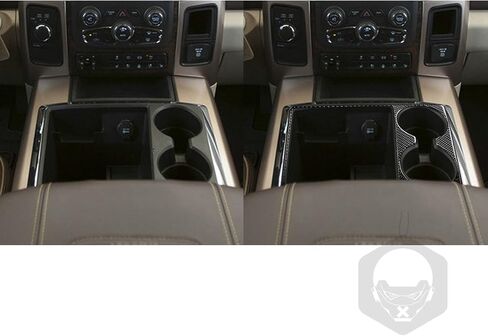 Real Carbon Fiber Center Console Gear Shift Panel Frame Trim Sticker Set Compatible with Ram 1500 2500 3500 2013 2014 2015 Auto Interior Accessories Black 7pcs(Type B) in Saudi Arabia