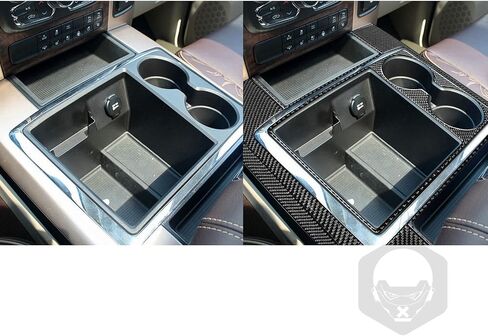 Real Carbon Fiber Center Console Gear Shift Panel Frame Trim Sticker Set Compatible with Ram 1500 2500 3500 2013 2014 2015 Auto Interior Accessories Black 7pcs(Type B) in Saudi Arabia