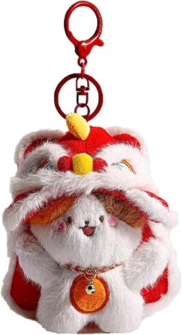 Chinese Style Traditional Lion Dance Keychain Kawaii Cute in Saudi Arabia