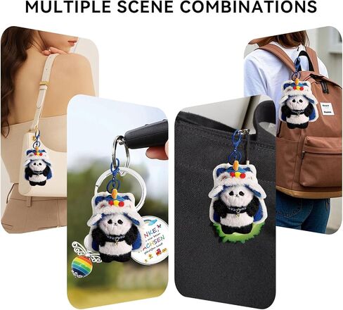 Chinese Style Traditional Lion Dance Keychain Kawaii Cute in Kuwait