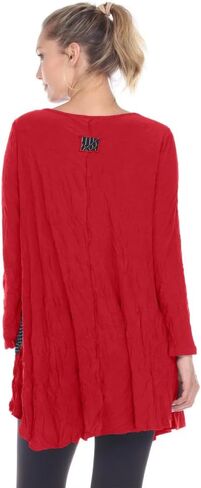 Moonlight Pucker Weave Tunic with Contrast Trim - 2754 in Saudi Arabia