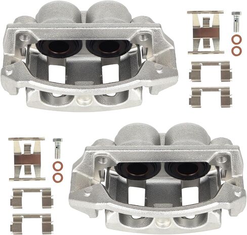 مجموعة فرجار الفرامل الأمامية Autoround 18B4751 18B4750 مع دعامة تناسب Ford F-150 1999-2003 / F-150 Heritage 2004 / Lobo 99-04، Lincoln Blackwood 02-03، جانب السائق والراكب in Saudi Arabia