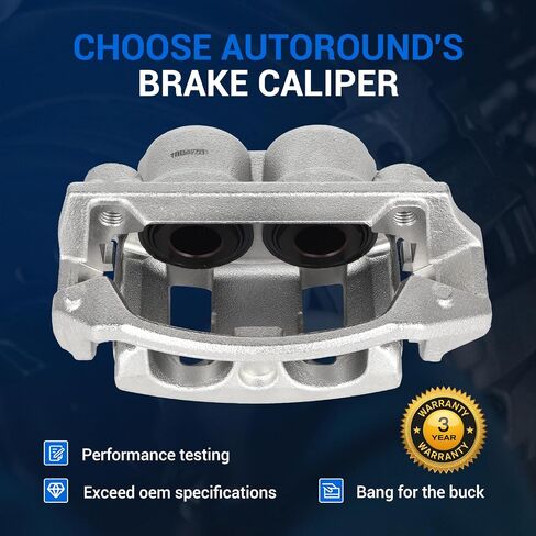 مجموعة فرجار الفرامل الأمامية Autoround 18B4751 18B4750 مع دعامة تناسب Ford F-150 1999-2003 / F-150 Heritage 2004 / Lobo 99-04، Lincoln Blackwood 02-03، جانب السائق والراكب in Saudi Arabia