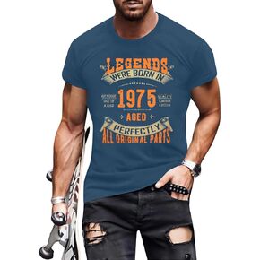 قميص عيد ميلاد خمسين قميصًا للرجال ： قميص عام 1975 قميصًا إلى حد الكمال ، هدية عيد ميلاد الرسم الكمال in Kuwait