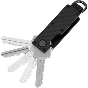 Mens Key Organizer - Compact Metallic Key Holder | Minimalist Innovative Keyholder | Smart Keychain Secures 1-5 Keys in Kuwait