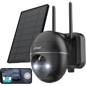 ieGeek 4G LTE Cellular Security Cameras Wireless Outdoor, 2K No WiFi Solar Cameras for Home Security System, Color Night Vision, 360°Live View,PIR Motion Sensor,2-Way Talk(with 64G SD&SIM Card) in Kuwait