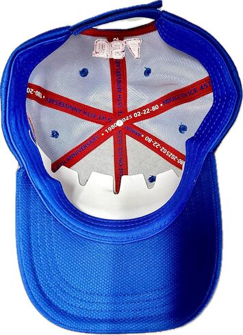 قبعة بيسبول للذكرى الخامسة والأربعين للهوكي الأمريكي لعام 1980 (1980-2025) - ملابس هوكي أمريكية مرخصة رسميًا باللون الأزرق in Kuwait