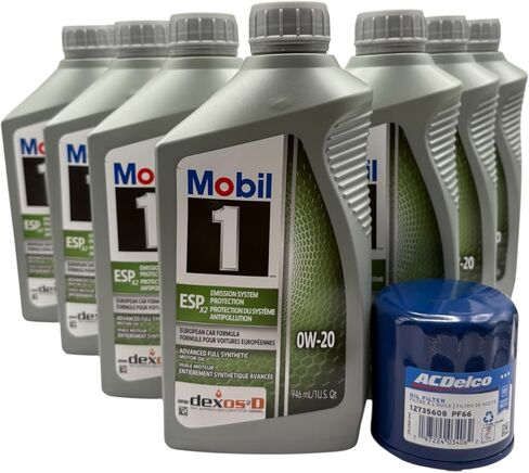 AC Delco Dexos D 0w20 Mobil 1 Engine Oil and Oil Filter Change Kit 7 quart for Duramax Diesel 3.0 in Saudi Arabia