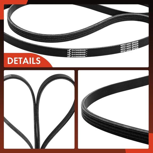 حزام قيادة أفعواني للمحرك A-Premium متوافق مع Honda Civic 2006-2011 1.3L، Civic 2012-2015 1.5L & Acura ILX 2013-2013 1.5L، EV-GAS هجين بالكامل (FHEV) in Saudi Arabia