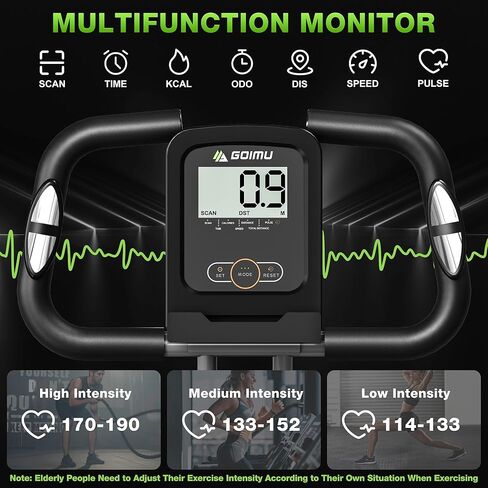 Exercise Bike, 5 in 1 Foldable Stationary Bike for Seniors, 16-Level Adjustable Magentic Resistance, Indoor Recumbent Bike with 330LB Capacity, Comfortable Seat Backrest Adjustments in Kuwait