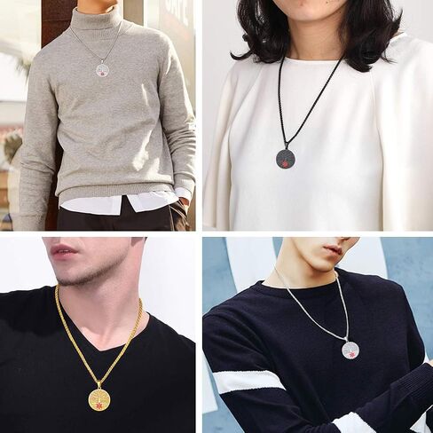 Supcare Medical Alert Necklace for Men Women, Stainless Steel Engraved Medical Emergency Pendant,Customized Medical ID Jewelry(16 Types) in Saudi Arabia