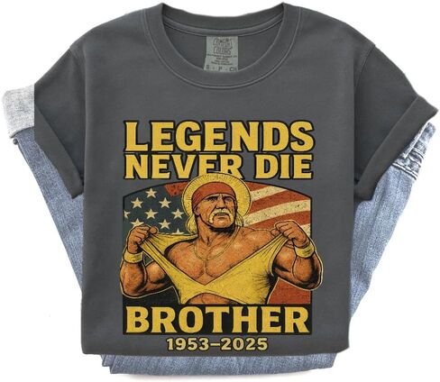 قميص HulkHogan، تي شيرت Legends Never Die Brother، تي شيرت Fan HulkHogan، قميص Pro Wrestling Fan متعدد الألوان in Kuwait