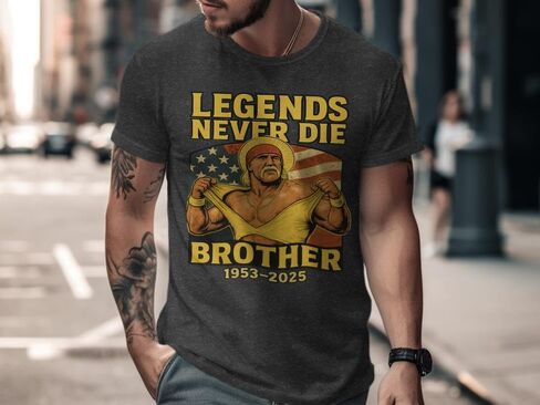 قميص HulkHogan، تي شيرت Legends Never Die Brother، تي شيرت Fan HulkHogan، قميص Pro Wrestling Fan متعدد الألوان in Kuwait