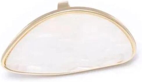 حلقة كبيرة على شكل دمعة أكريليك | خاتم لوحة اللؤلؤ مجوهرات مسطحة قابلة للتعديل للنساء بلمسات من اللؤلؤ الوردي والأبيض، هندسية غير منتظمة، الحد الأدنى، رومانسي، خاتم بيان in Kuwait