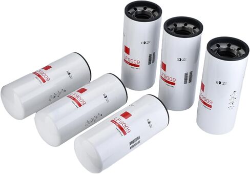 6PCS LF9009 Fuel Filter Compatible With Cummins ISC 8.3L,ISL/QSL .0L,ISM,N14,M11,NTA 855 Diesel Engine for Cummins 3401544 1216400561 Replaces BD7309 51748 P553000 XLF75000 PF1217F in Saudi Arabia