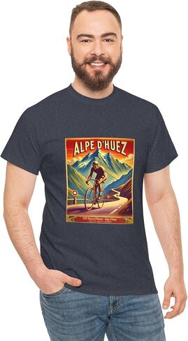 Men's Alpe d'Huez Tour de France Cycling T-Shirt - Unisex Classic Cotton T-Shirt in Saudi Arabia