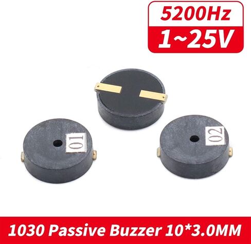 1PCS 1030 SMD Piezoelectric Passive Buzzer 10MM 5200Hz Dimension 10x3.0mm Low Current SMT Buzzer Loud Beep Alarm 1-25V in Saudi Arabia