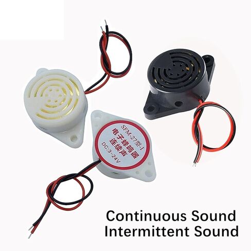 2 قطعة SFM-27 DC3-24V صوت متقطع/مستمر طنان إلكتروني HYT-3015 عالي ديسيبل نشط بوق إنذار أبيض أسود (أبيض مستمر) in Saudi Arabia