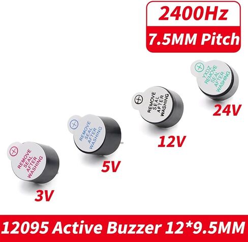 10pcs/lot 12095 3V 5V 12V Active Buzzer Magnetic Long Continous Beep Tone Alarm Ringer 12*9.5mm Active Alarm Buzzers TMB12A03(10pcs TMB12A24) in Saudi Arabia