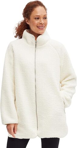 ellos Plus Size Sherpa Zip-Front Jacket in Saudi Arabia