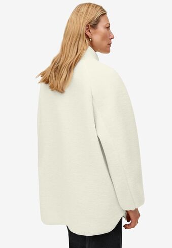 ellos Plus Size Sherpa Zip-Front Jacket in Saudi Arabia