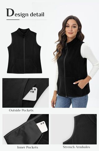 Argstar Women's Polar Fleece Vest with 6 Pockets in Saudi Arabia