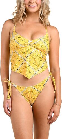 Citrus Women's Flounce Tankini Swimsuit Top in Saudi Arabia