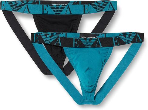 Emporio Armani Men Men Minogram 2-pack jockstrap in Saudi Arabia