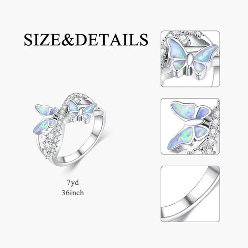 PROESS Butterfly Ring 925 Sterling Silver Butterfly Ring Engagement Promise Rings for Women Jewelry in Saudi Arabia