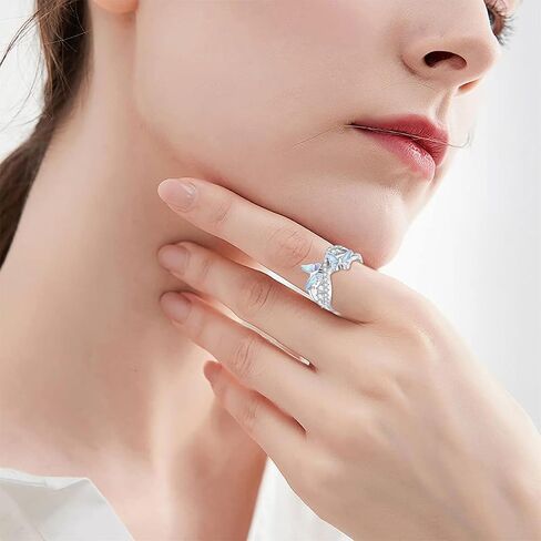PROESS Butterfly Ring 925 Sterling Silver Butterfly Ring Engagement Promise Rings for Women Jewelry in Saudi Arabia