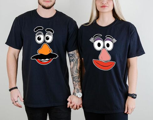 Mr Potato and Mrs Potato Thanksgiving Shirt Sweatshirt Hoodie - Matching Thanksgiving Funny Potato Face Couple Shirt, Cute Couples Tshirt, Fall Family Matching Sweater, Shirts for Husband and Wife in Saudi Arabia