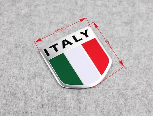 Generic Car Alloy Aluminum 3D Italy Italian Flag Emblem Badge Decals Sticker in Saudi Arabia