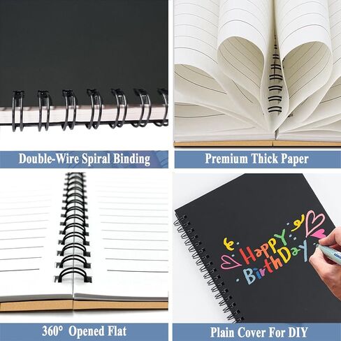 GINMLYDA Small Spiral Notebook 12Pack, 120 Lined Pages 8.25x5.50 Inches Spiral Journal Kraft Cover Notebooks & Writing Pads for School Home Office Aesthetic Sketch Drawing Note in Kuwait