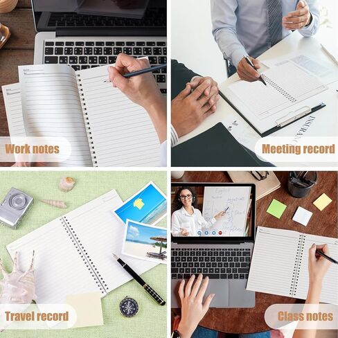 GINMLYDA Small Spiral Notebook 12Pack, 120 Lined Pages 8.25x5.50 Inches Spiral Journal Kraft Cover Notebooks & Writing Pads for School Home Office Aesthetic Sketch Drawing Note in Kuwait