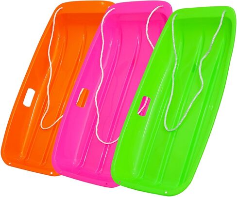 زلاجات ثلجية للأطفال البالغين، زلاجات ثلجية مقاومة للتزحلق مع حبل سحب ومقابض، زلاجات رملية مرنة مع حبل سحب لراكبين 1-2، زلاجات تزحلق على الجليد في فصل الشتاء in Kuwait