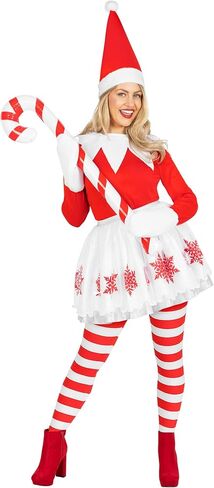 Morph Womens Elf Costume Adult Santa Helper Outfit Holiday Christmas Elf Costume for Women in Saudi Arabia
